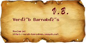 Veréb Barnabás névjegykártya
